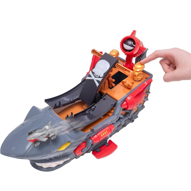 TEAMSTERZ - Juguete Barco Pirata + 1 Auto Teamsterz