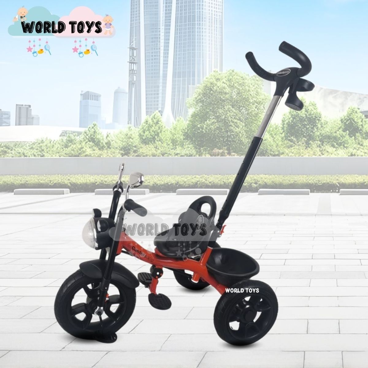CONFORT - Triciclo Guiador  «ROLLER GUIDE» Red