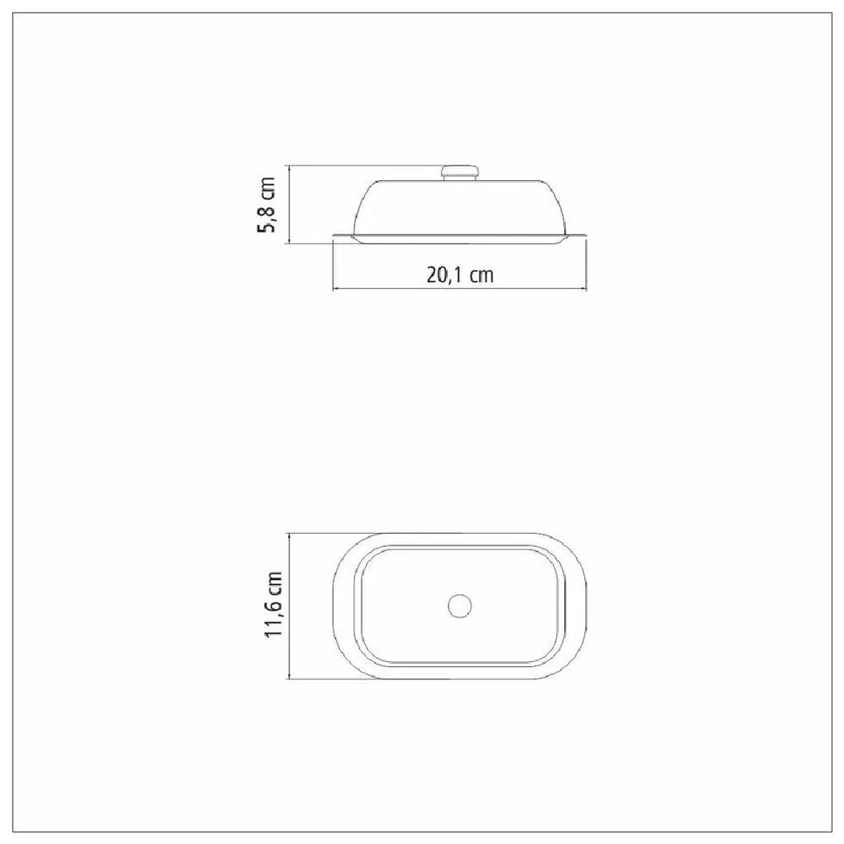 TRAMONTINA - Mantequillera con Tapa Service - Acero Inoxidable Tramontina 10109020