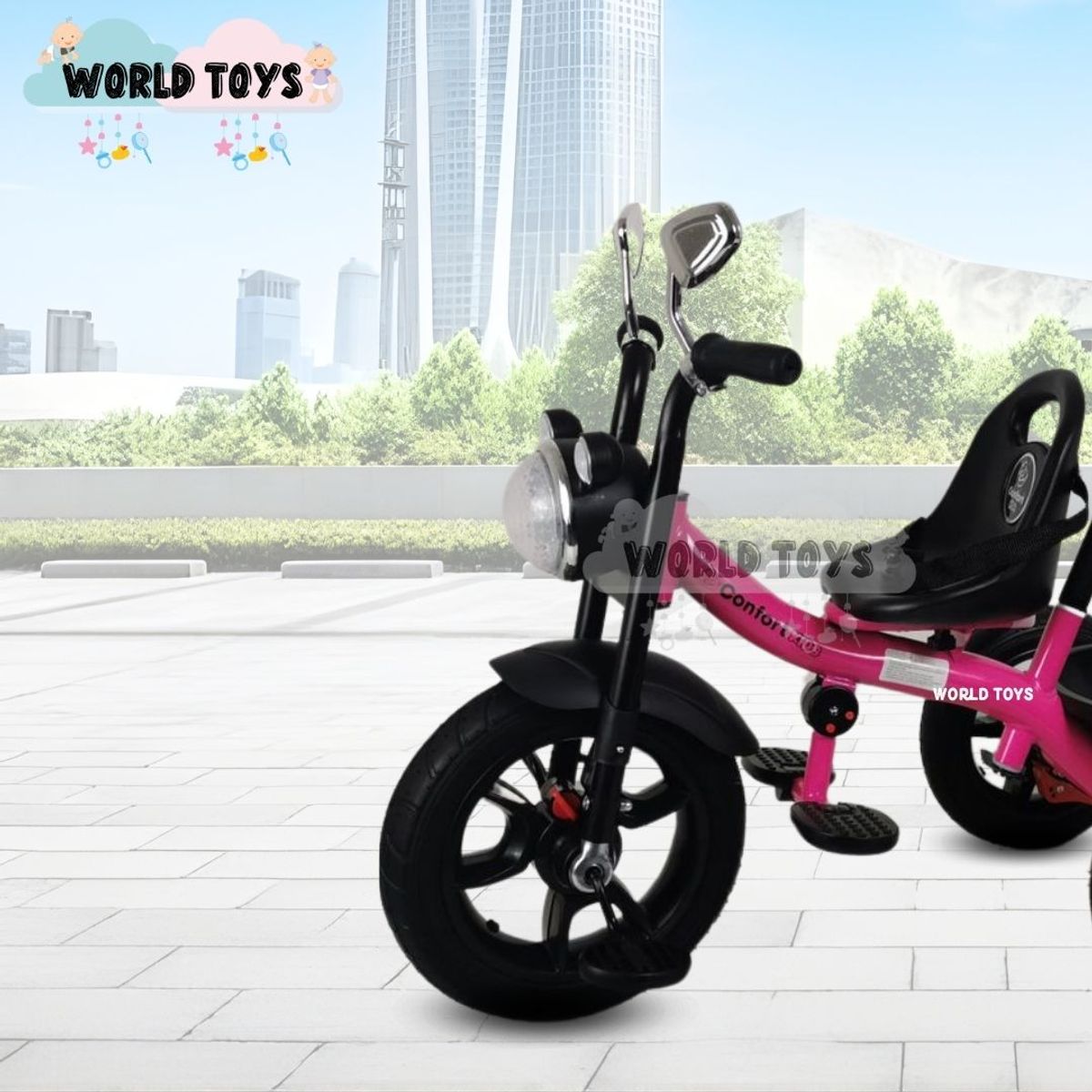 CONFORT - Triciclo Guiador  «ROLLER GUIDE» Pink