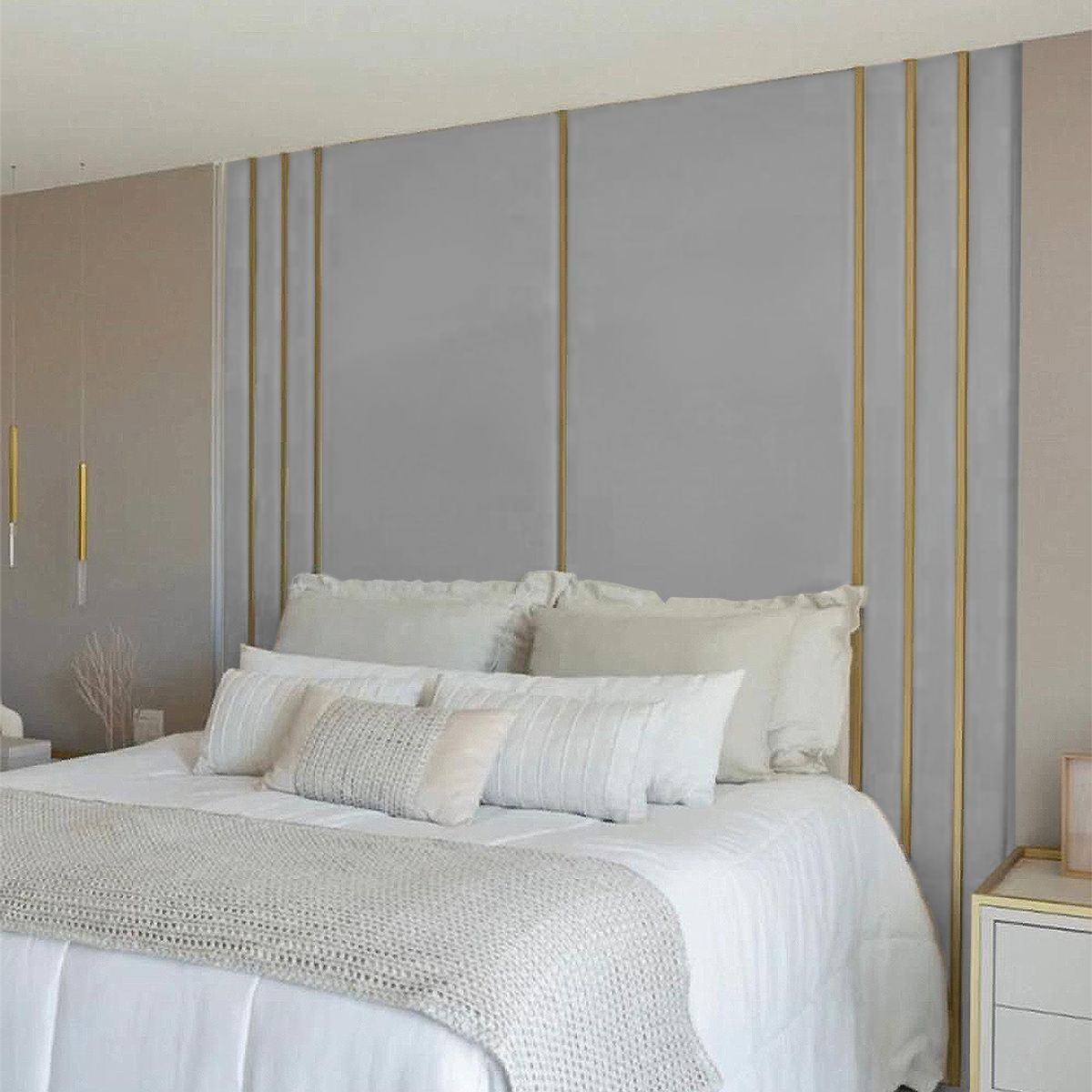 BARAKA HOME - Cabecera Murcia Queen - Gris Claro