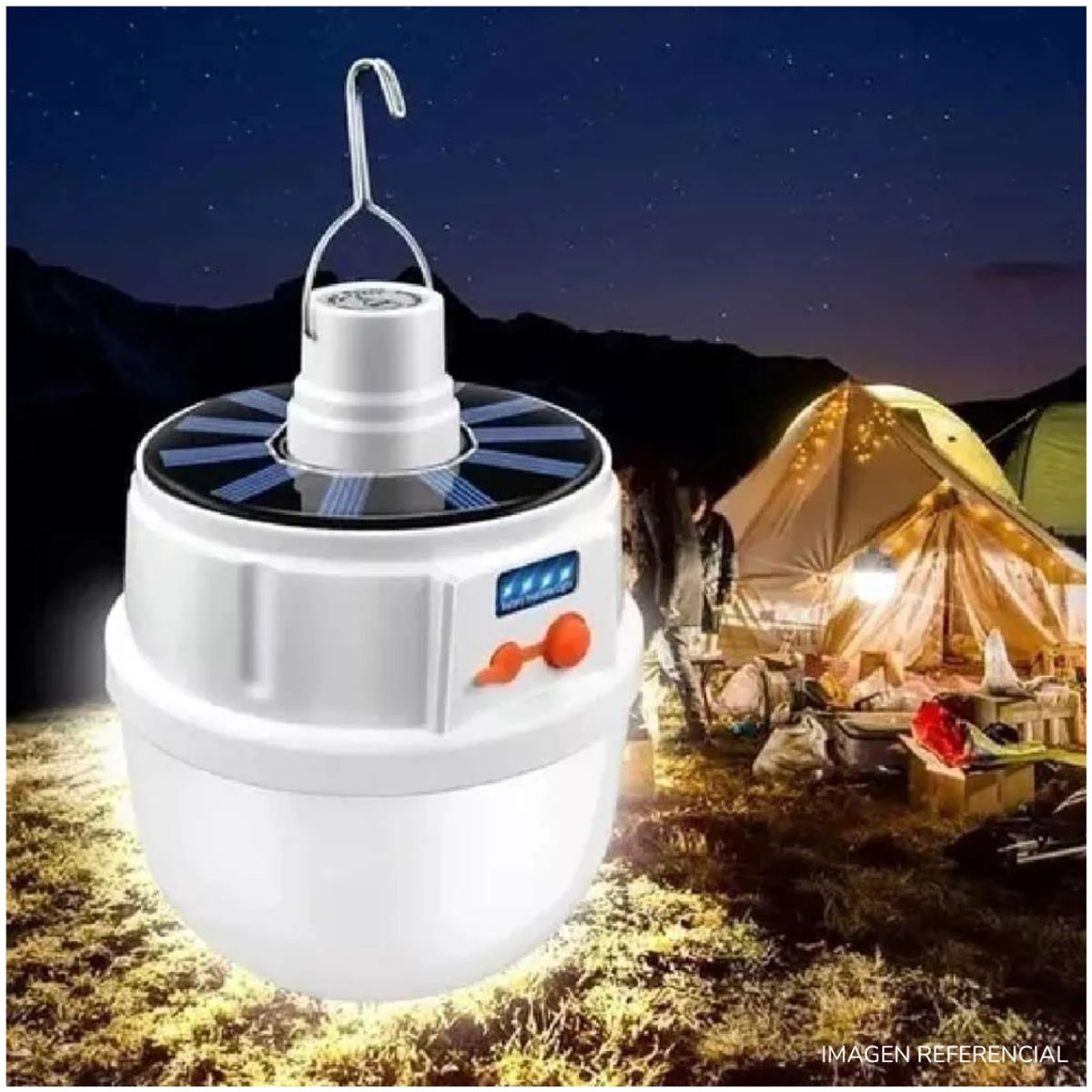 GENERICO - Foco bombilla lámpara con panel solar