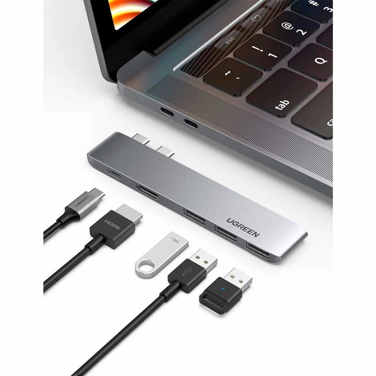UGREEN - Adaptador Ugreen CM251 ( 60559 ) 5 EN 1 USB-C USB 3.0 HDMI 4K