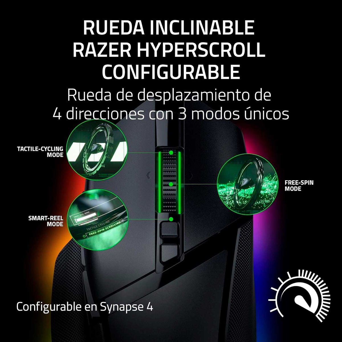 RAZER - Mouse Gamer Razer Basilisk V3 Pro 35KDpi Wireless Bt Usb Chroma Black