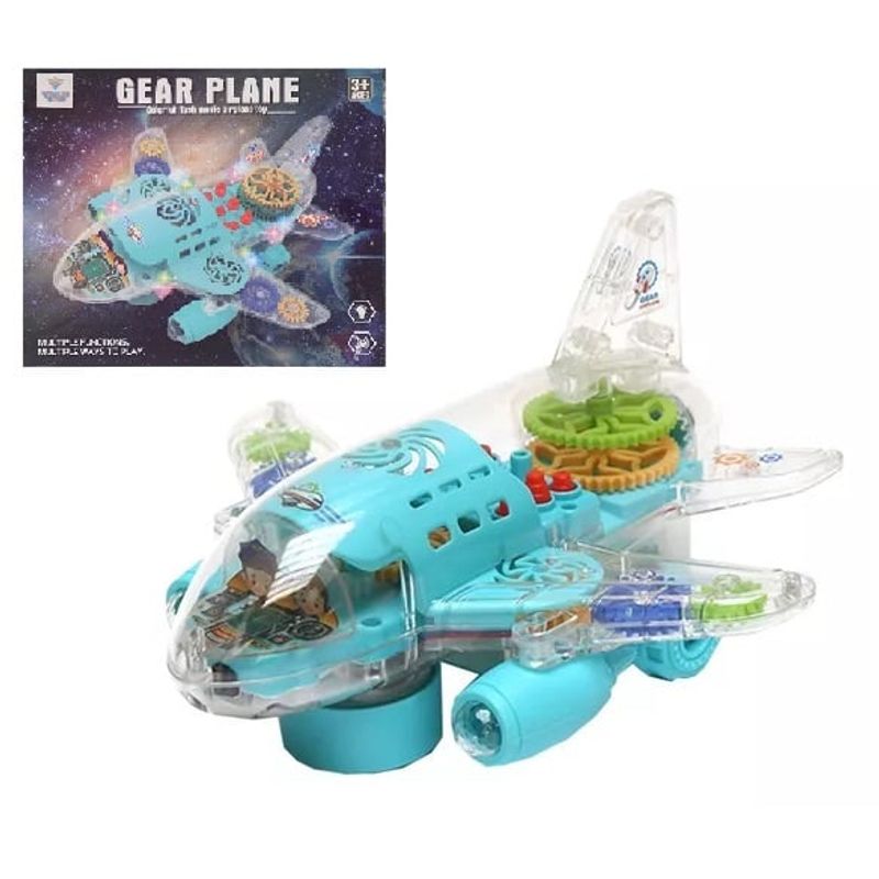 GENERICO - Avión Musical con Engranajes de Colores y Luces
