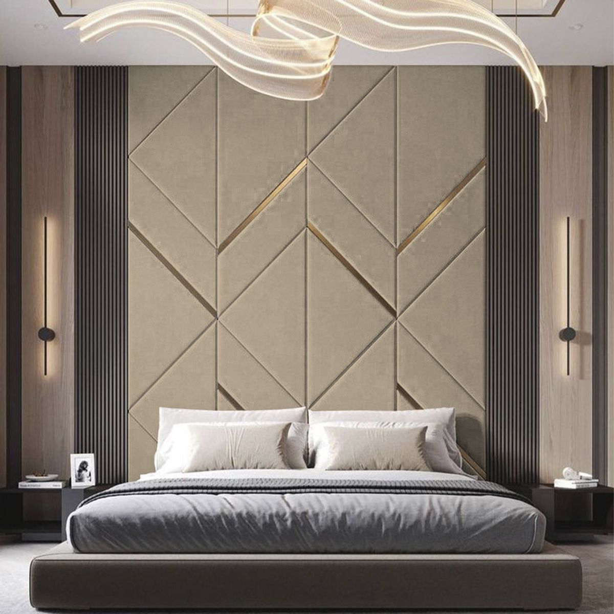 BARAKA HOME - Cabecera Vitoria Queen - Beige Claro