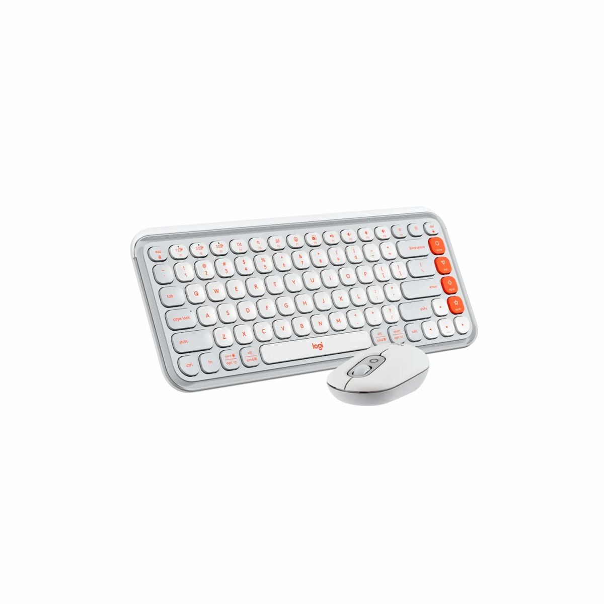 LOGITECH - Teclado Logitech + Mouse Pop Icon BluetoothWireless Sp Copilot White
