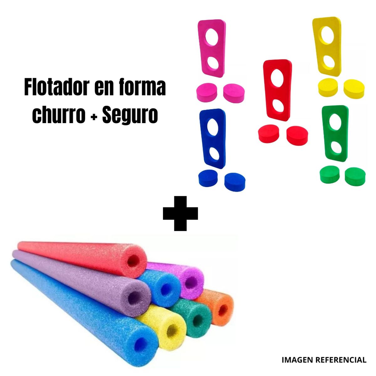 GENERICO - Flotador Churro De Piscina + Adaptador