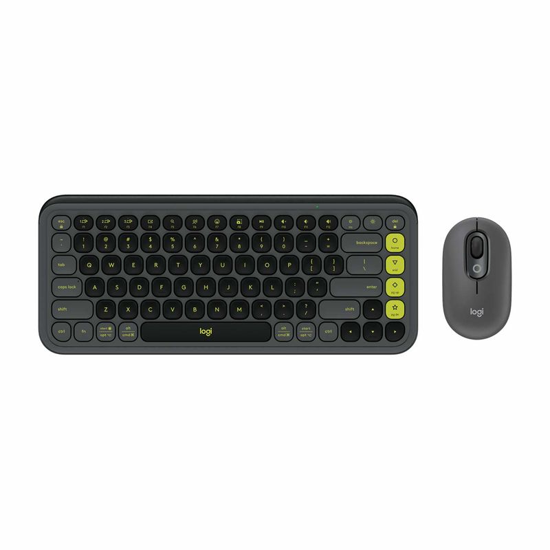 LOGITECH - Teclado Logitech + Mouse Pop Icon BluetoothWireless Sp Copilot Graphi