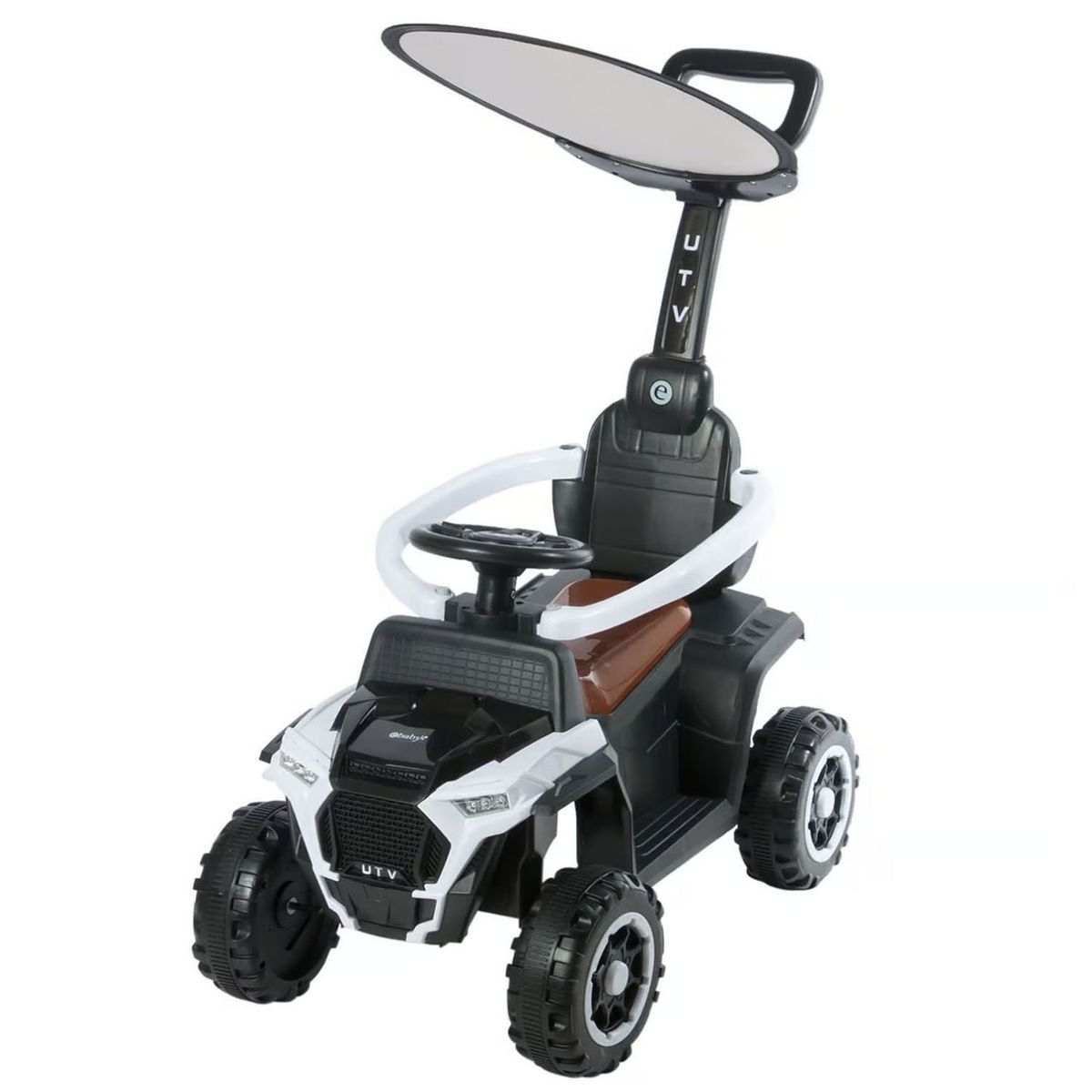 EBABY - Cuatrimoto Musical con Luces y Sombrilla EB351 Blanco