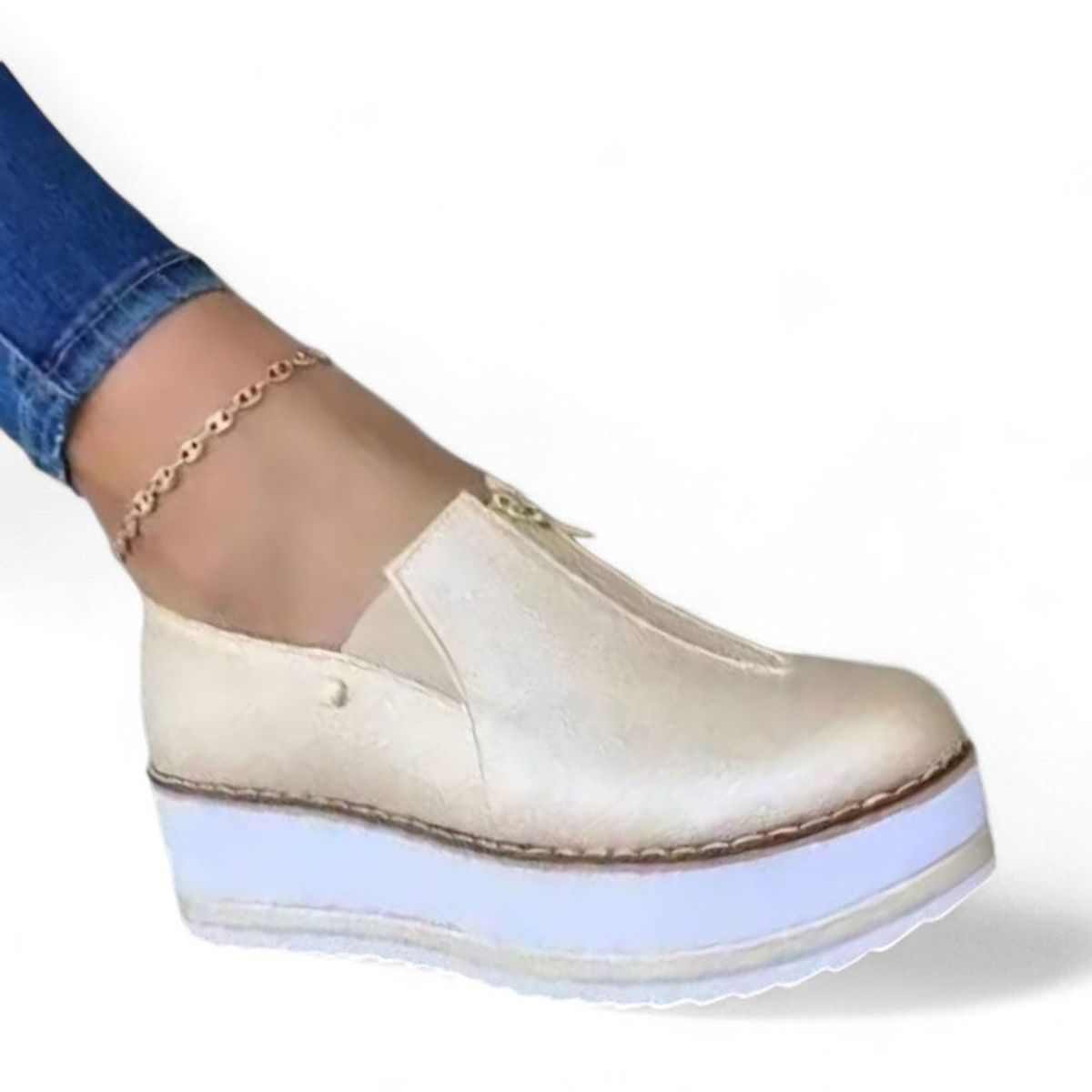 GENERICO - Zapatilla Mujer Yomar Sin Pasador Urban 2086L-48 Color Dorado