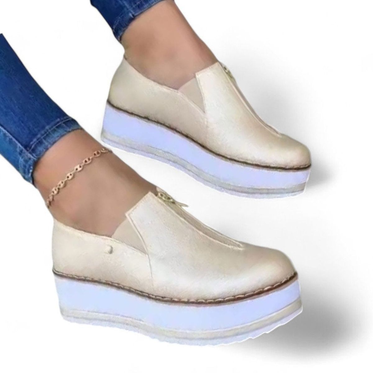 GENERICO - Zapatilla Mujer Yomar Sin Pasador Urban 2086L-48 Color Dorado