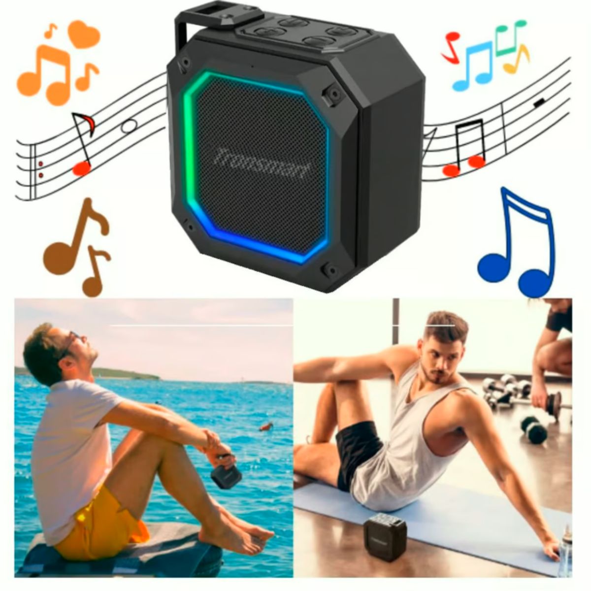 TRONSMART - Tronsmart Groove 2 Parlante Bluetooth 5.3 Portatil Acuático
