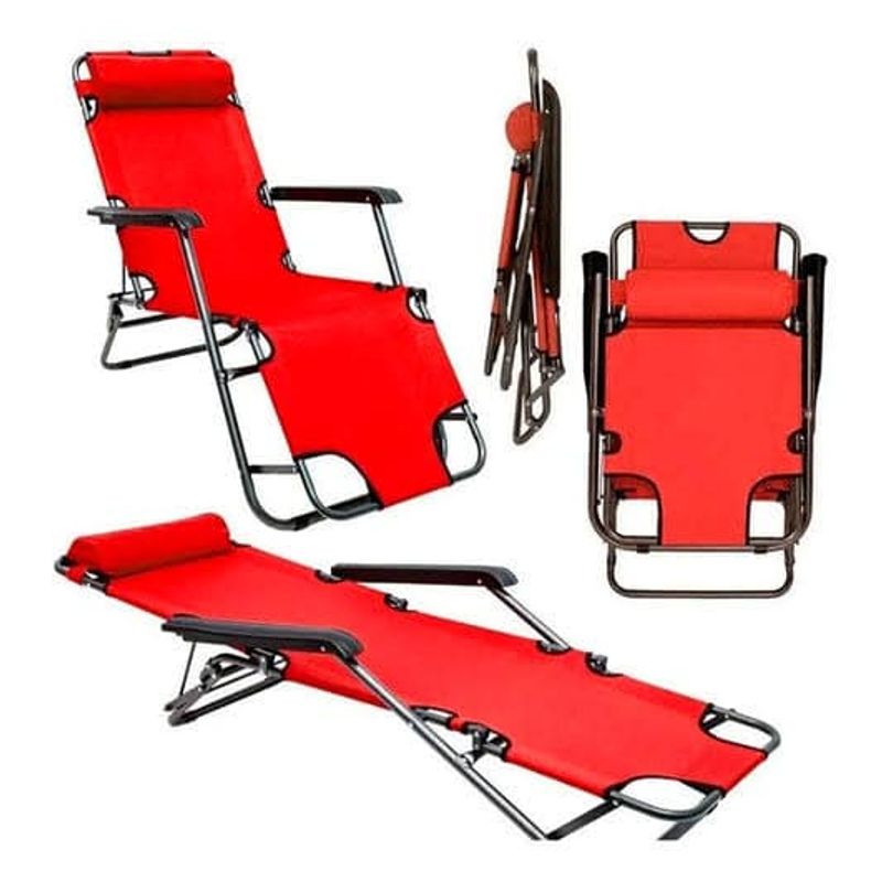 GENERICO - Silla Plegable Reposera Portátil Reclinable Camping