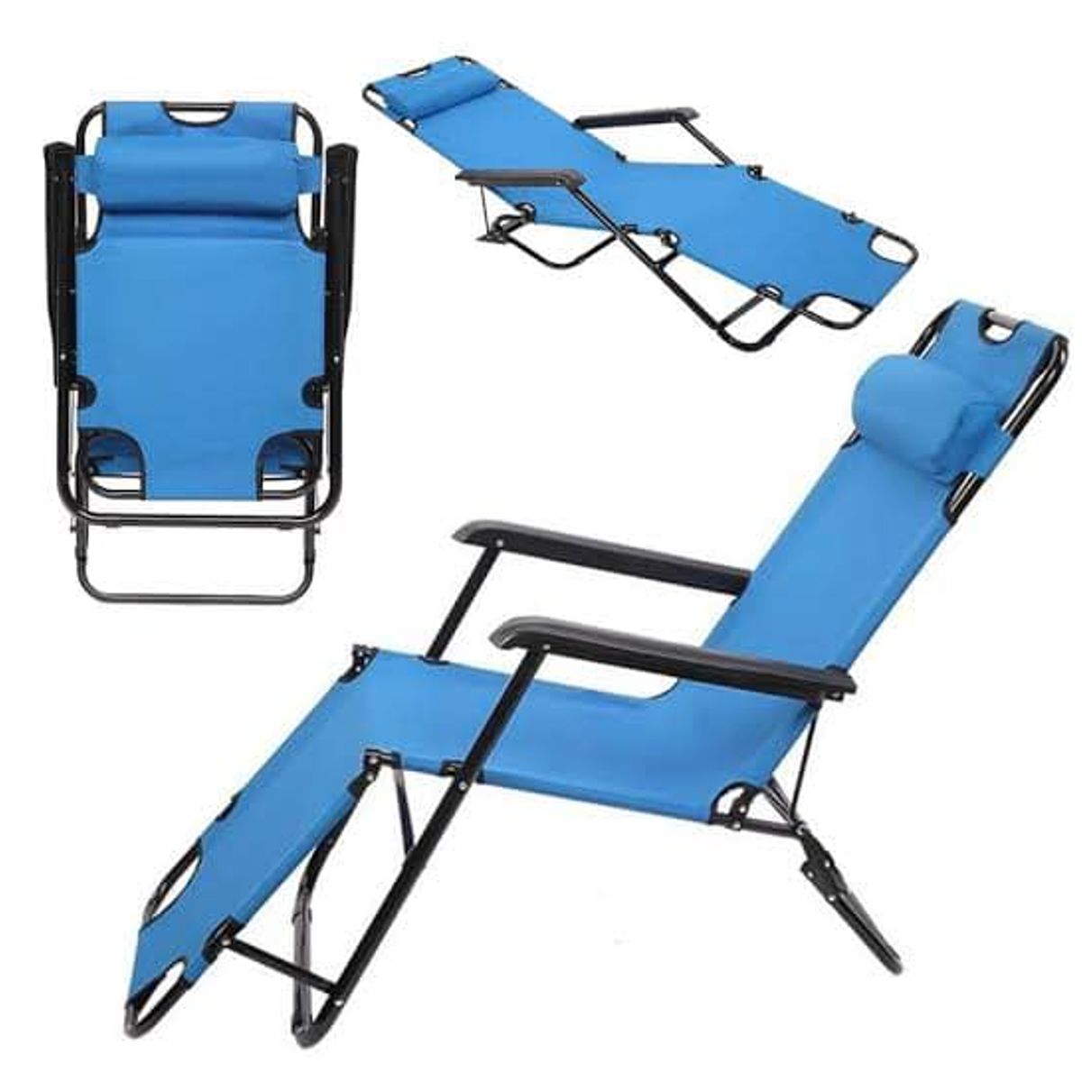 GENERICO - Silla Plegable Reposera Portátil Reclinable Camping