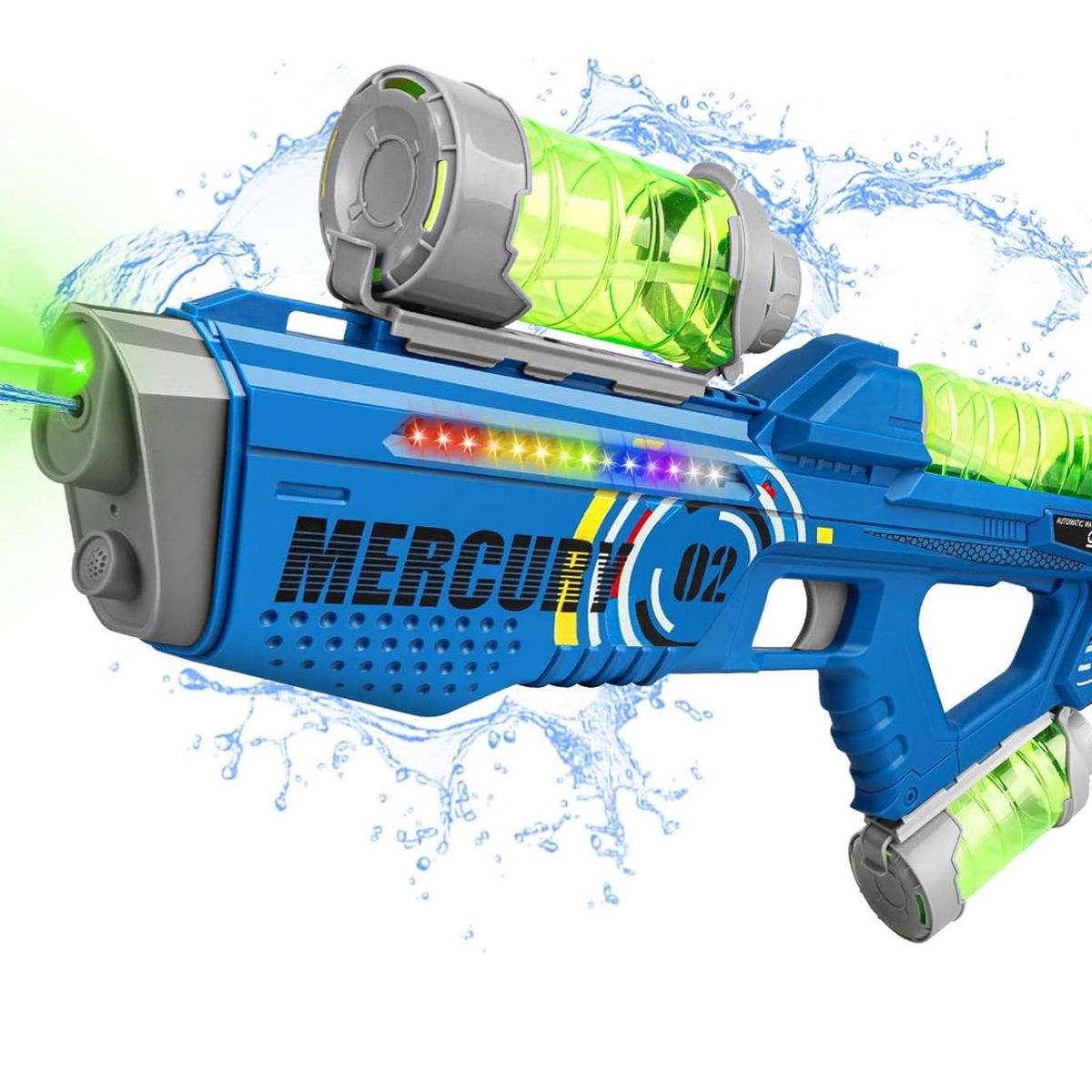 GENERICO - PISTOLA DE AGUA ELECTRICA MERCURY 02 CON LUCES LED
