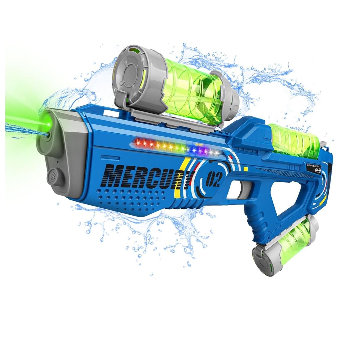 GENERICO - PISTOLA DE AGUA ELECTRICA MERCURY 02 CON LUCES LED