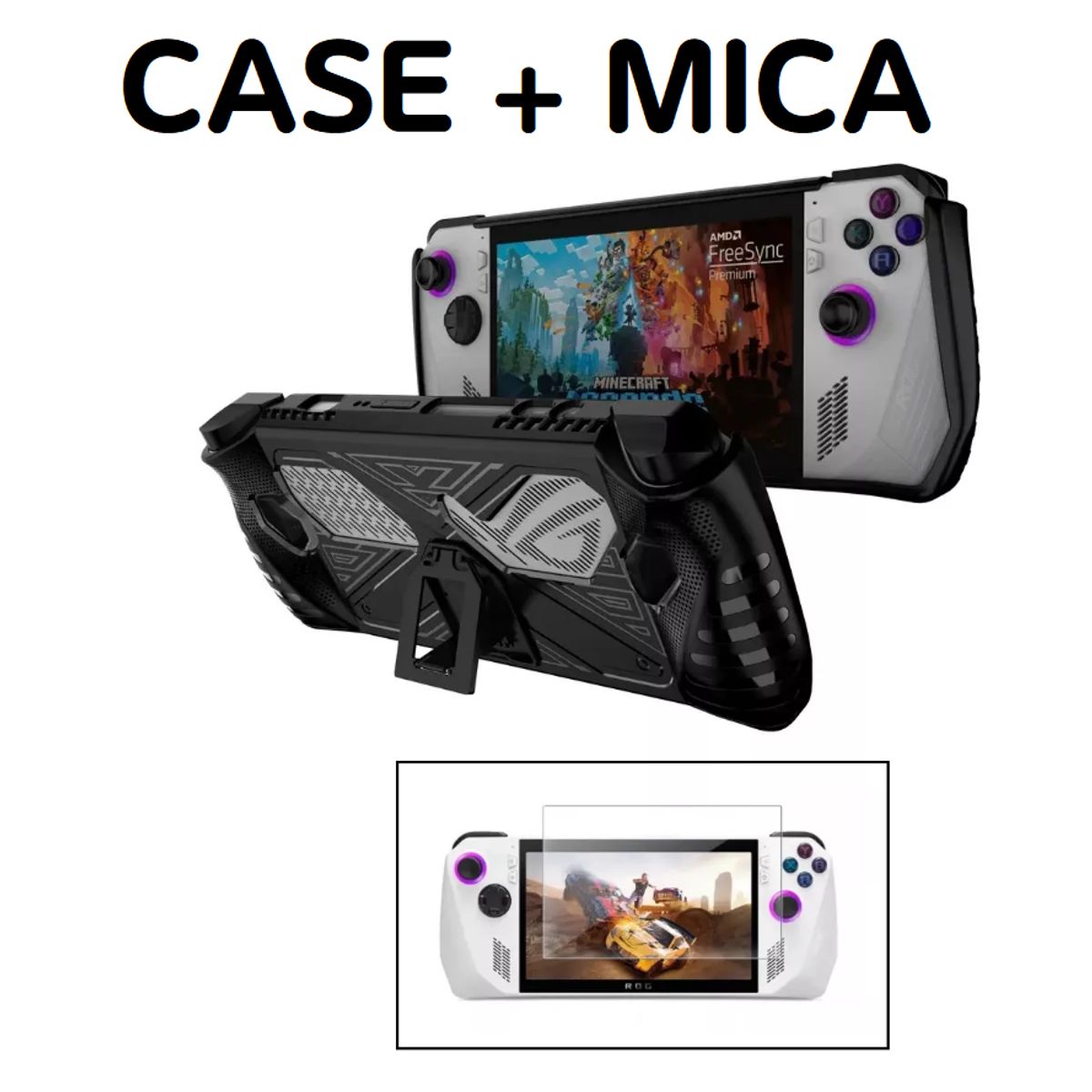 A BRAND - Case funda Protector Para Asus Rog Ally z1 y z1 extreme con stand mica