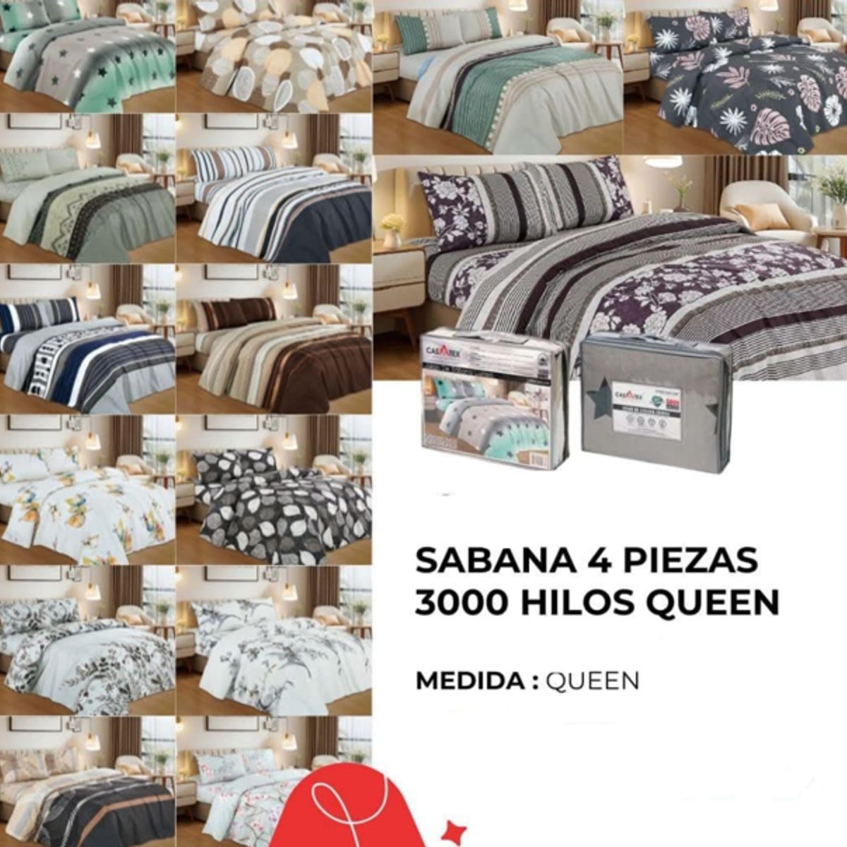 GENERICO - Set de Sabana de 4pcs - King