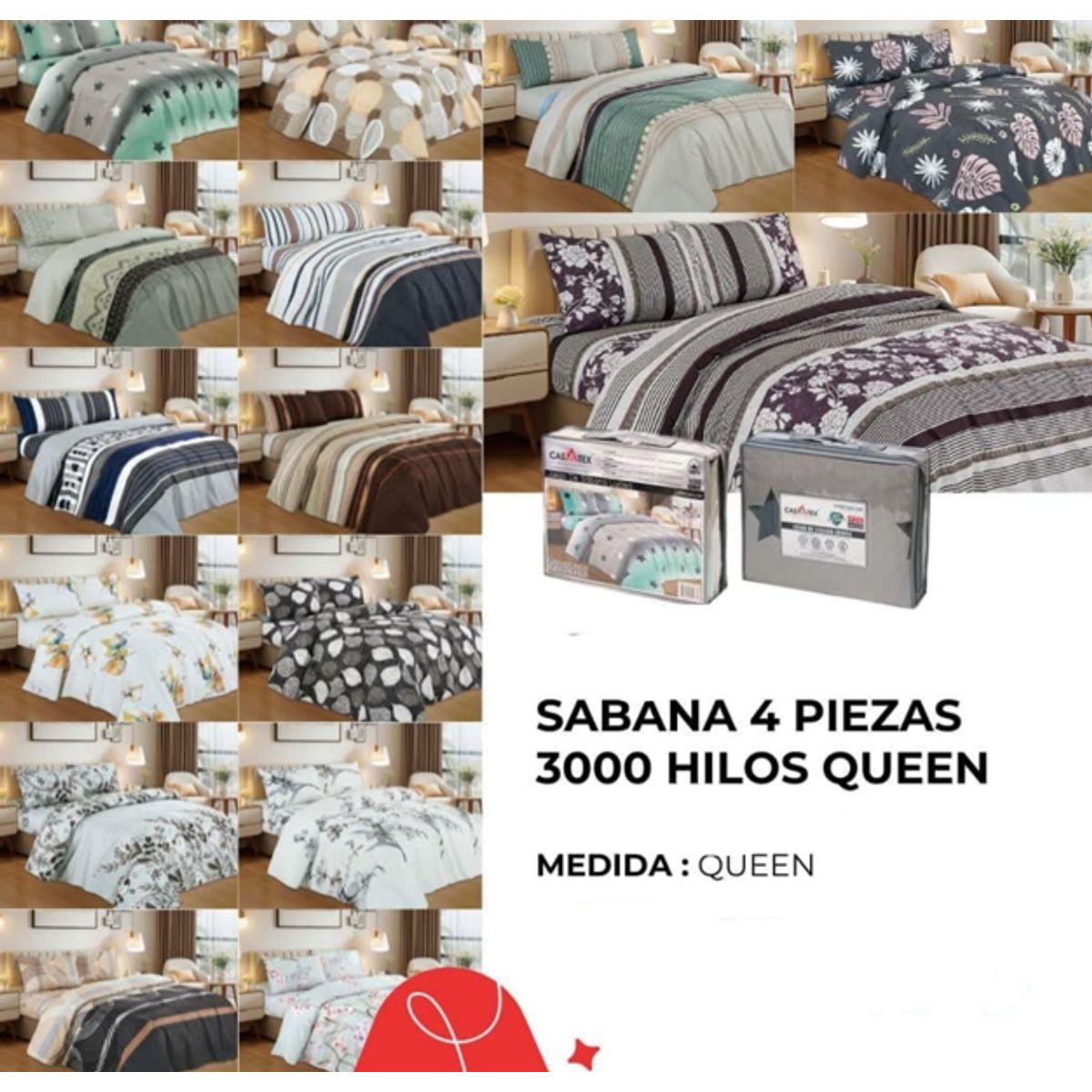 GENERICO - Set de Sabana de 4pcs - King