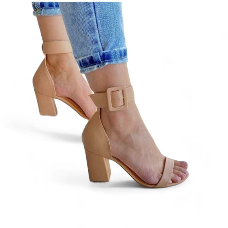 GENERICO - Sandalia Mujer Yomar Err. Precio Casual Taco 7 Punta Redonda 2086L-55 Beige