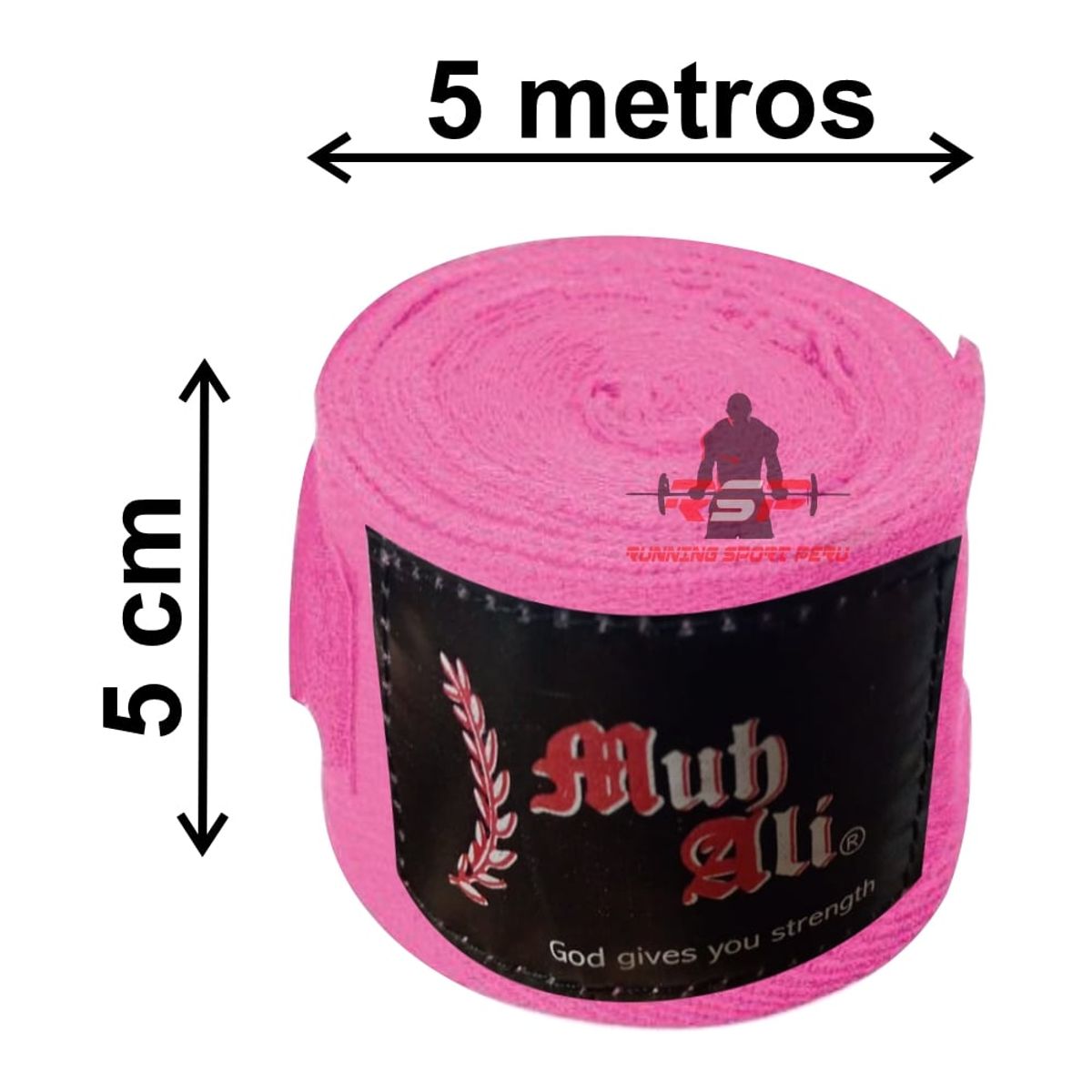 MUTH - Vendas para Boxeo 5 Metros - Muay Thai - Box - Mma Rosado