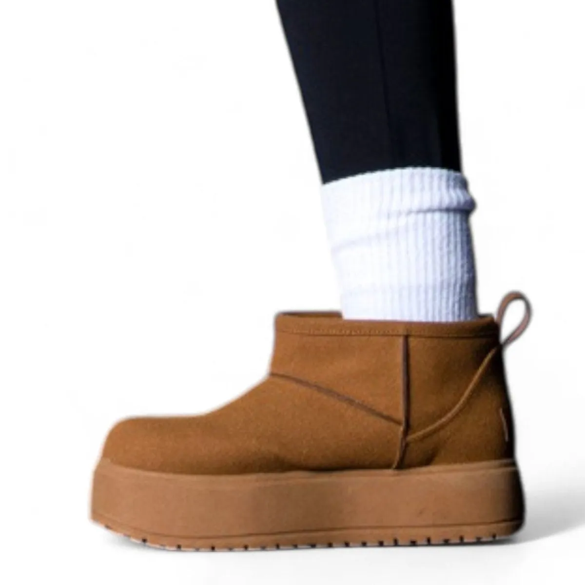 GENERICO - Botin Mujer Yomar Forro Peluche Flat 1216 5C-65 Color Camel