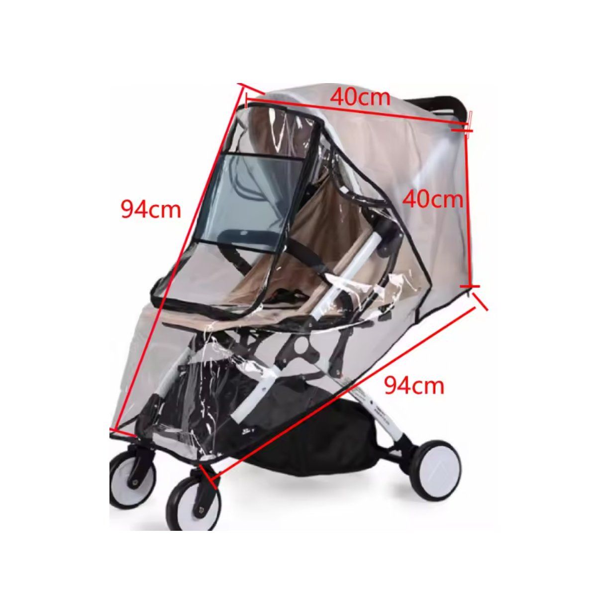 GENERICO - Protector de Coche para Bebé con Cobertor para Lluvia