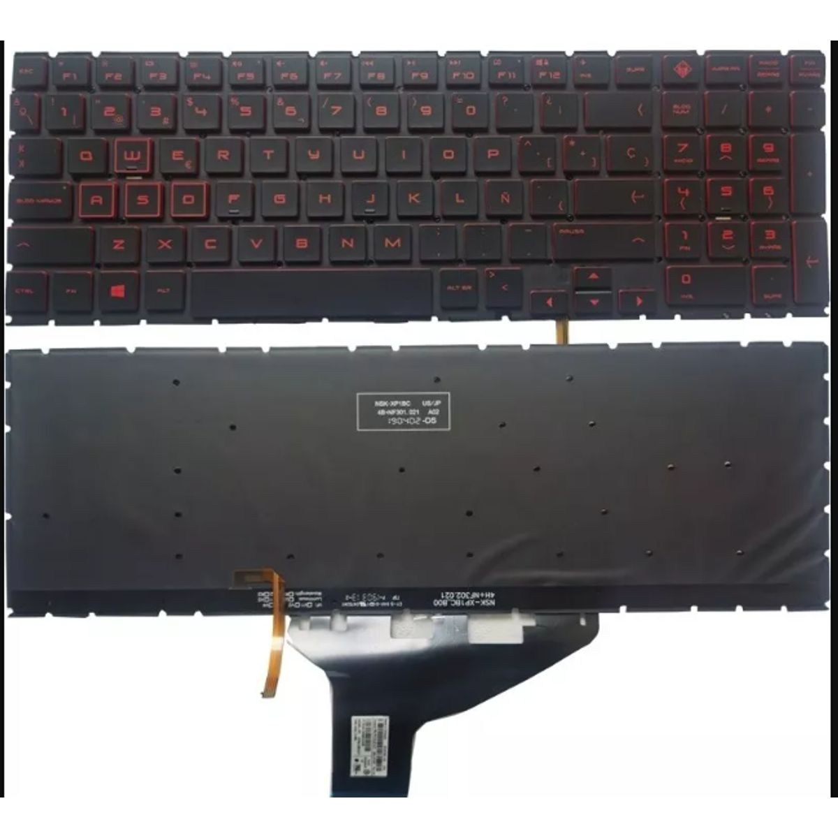 DISEÑO ORIGINAL - Teclado Para  Hp Omen 15-dc0003la 15-dc0004la Iluminado Español