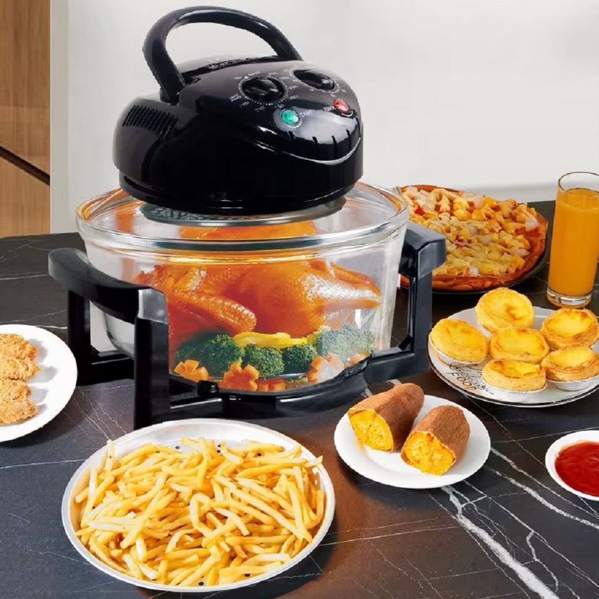 RAFF - Freidora De Aire De 17L Halógena Antiadherente De 3500w