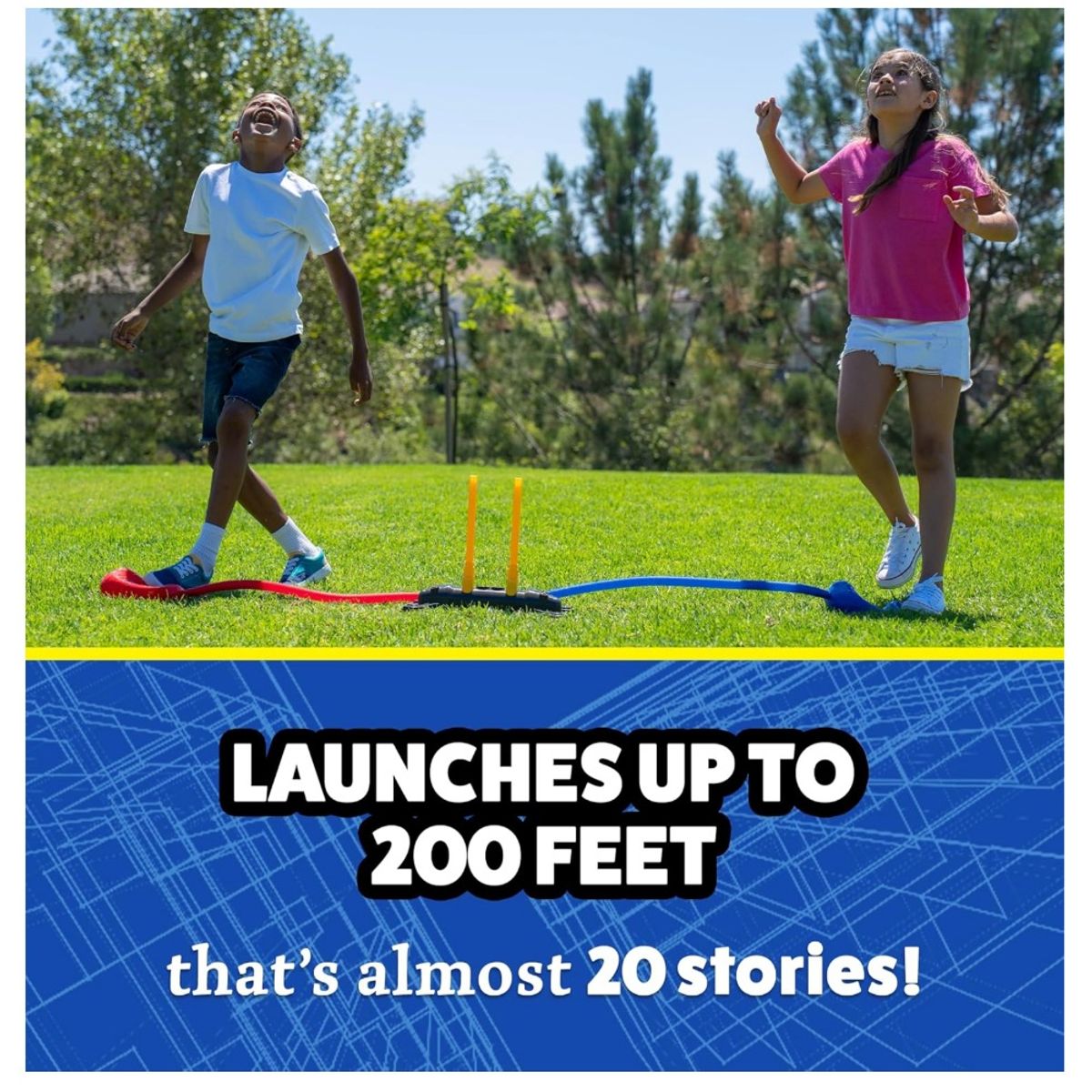 GENERICO - Stomp Rocket Lanzacohetes de duelo original para niños