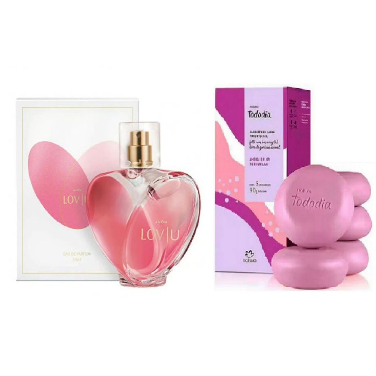 NATURA - Lov U Perfume de Mujer Avon + 5 jabones tododia