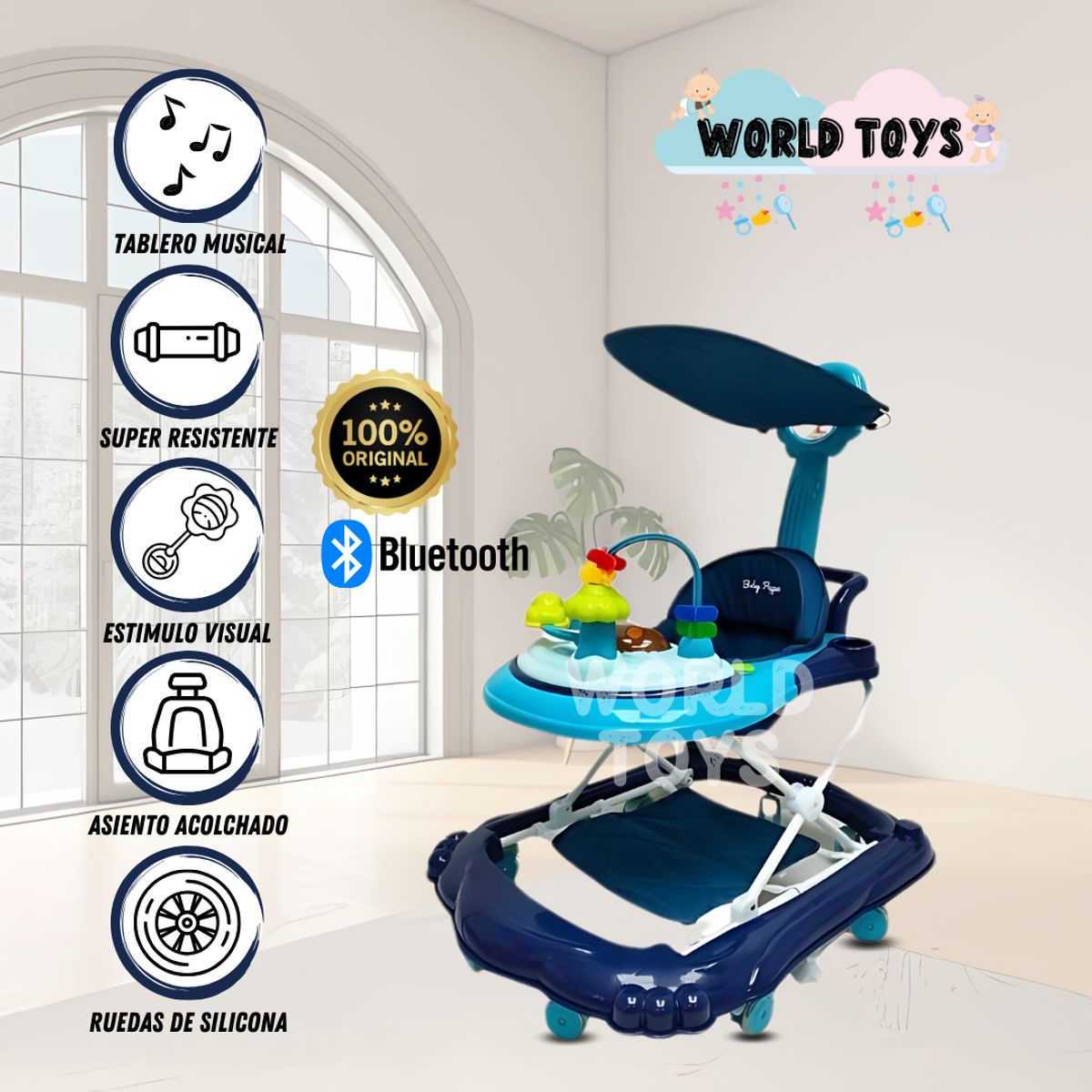 CONFORT - Andador Musical «SEELE» con Bluetooth Blue