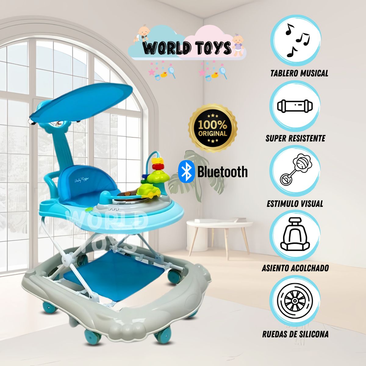 CONFORT - Andador Musical «SEELE» con Sky Blue