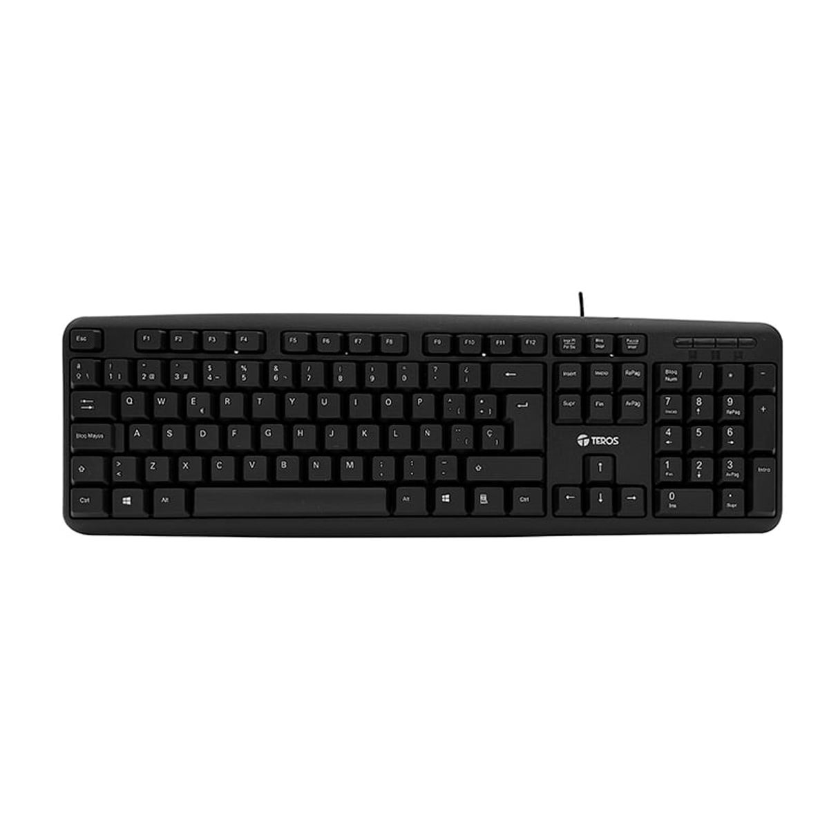 TEROS - Kit teclado y mouse TEROS TE-4062N USBnegro español  óptico