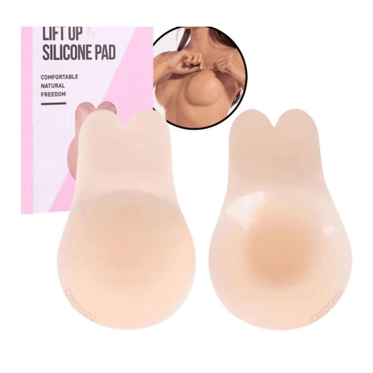 GENERICO - Cubre Pezon Reutilizable Silicona Levanta Busto De Silicona