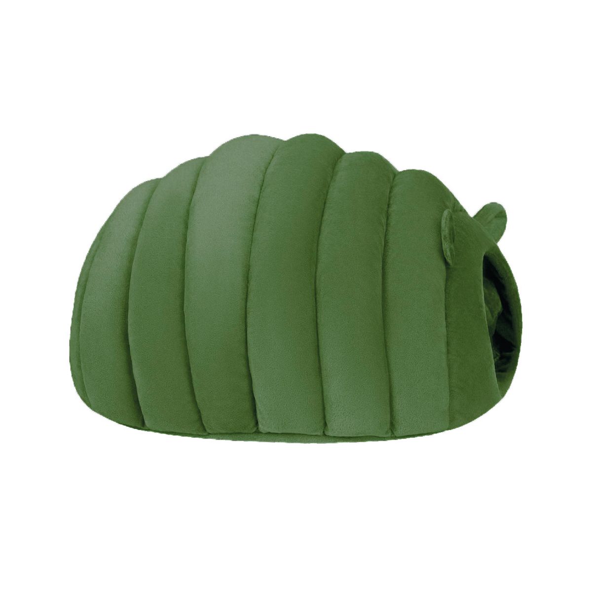 S&T - Cama Oruga Cueva Para Gatos Suave Acogedora Verde - Talla S
