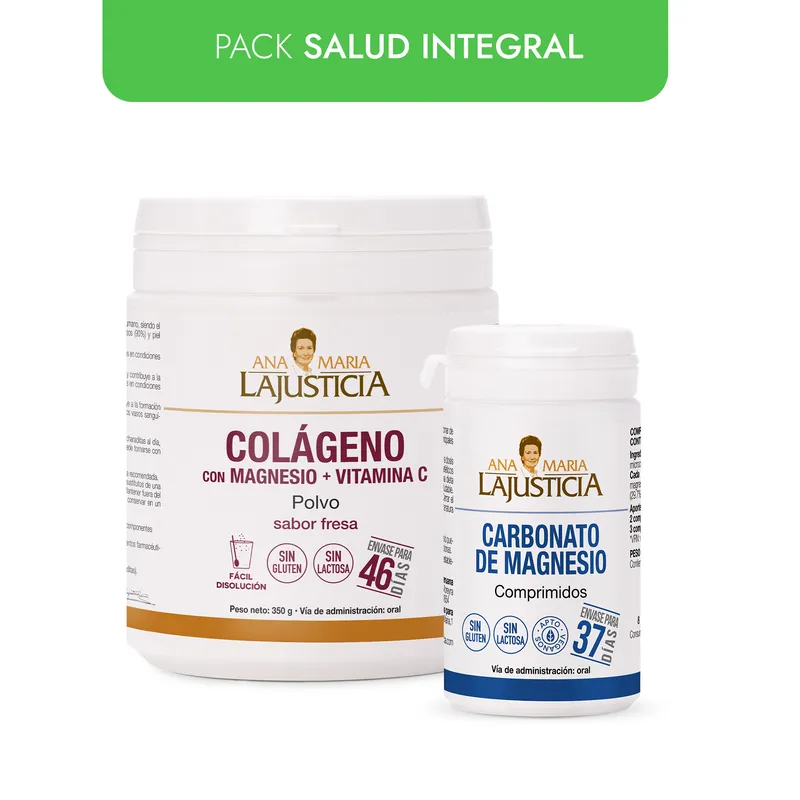 ANA MARIA LAJUSTICIA - PACK SALUD INTEGRAL COLÁGENO CON MAGNESIO Y VIT C + CARBONATO DE MAGNESIO