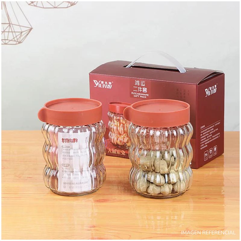 INSPIRA - Frasco contenedor de especias Multiuso Set x2
