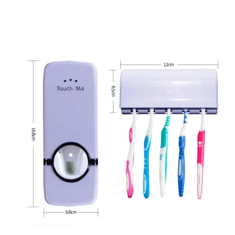 GENERICO - DISPENSADOR DE PASTA DENTAL Y PORTA CEPILLOS