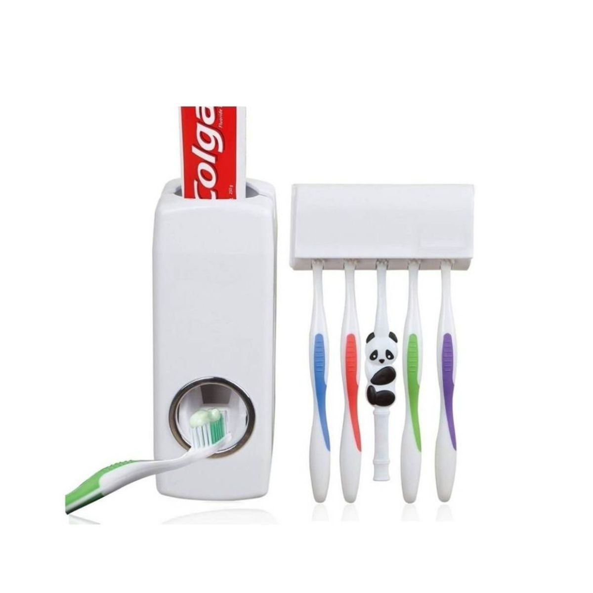 GENERICO - DISPENSADOR DE PASTA DENTAL Y PORTA CEPILLOS