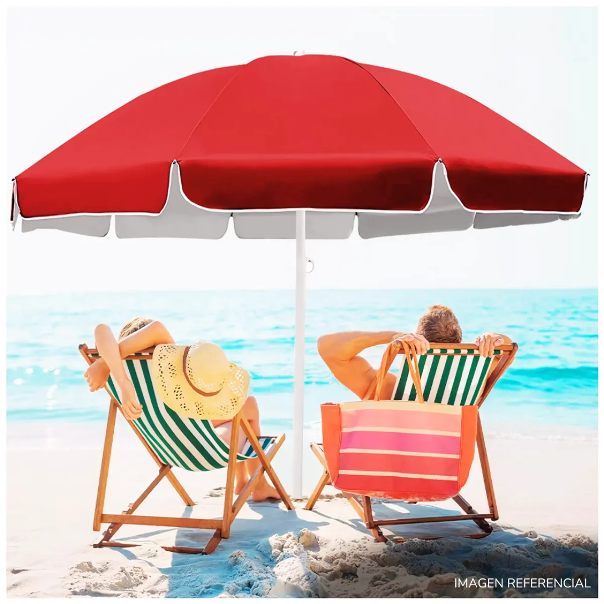 INSPIRA MARKET - Sombrilla de Playa Portátil Ajustable