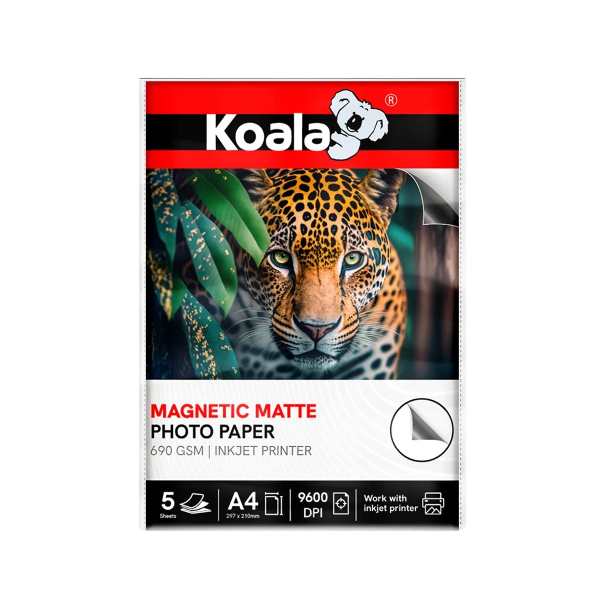 KOALA - Papel Fotográfico Mate Imantado A4 690g 5 hojas