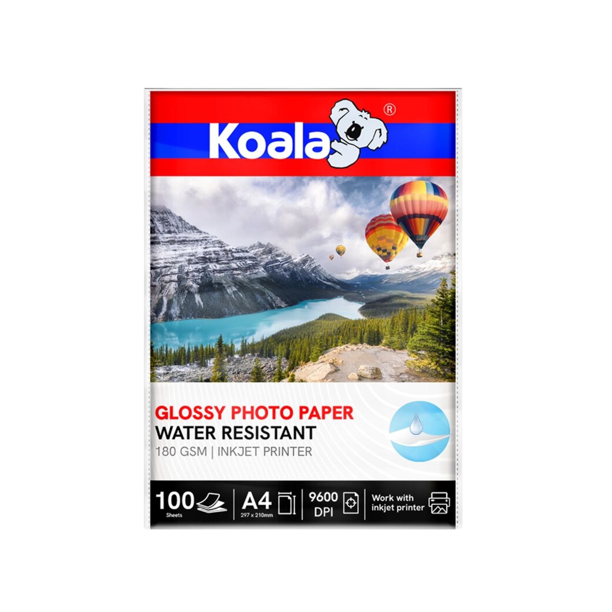 KOALA - Papel Fotográfico Brillante A4 180g 100 hojas