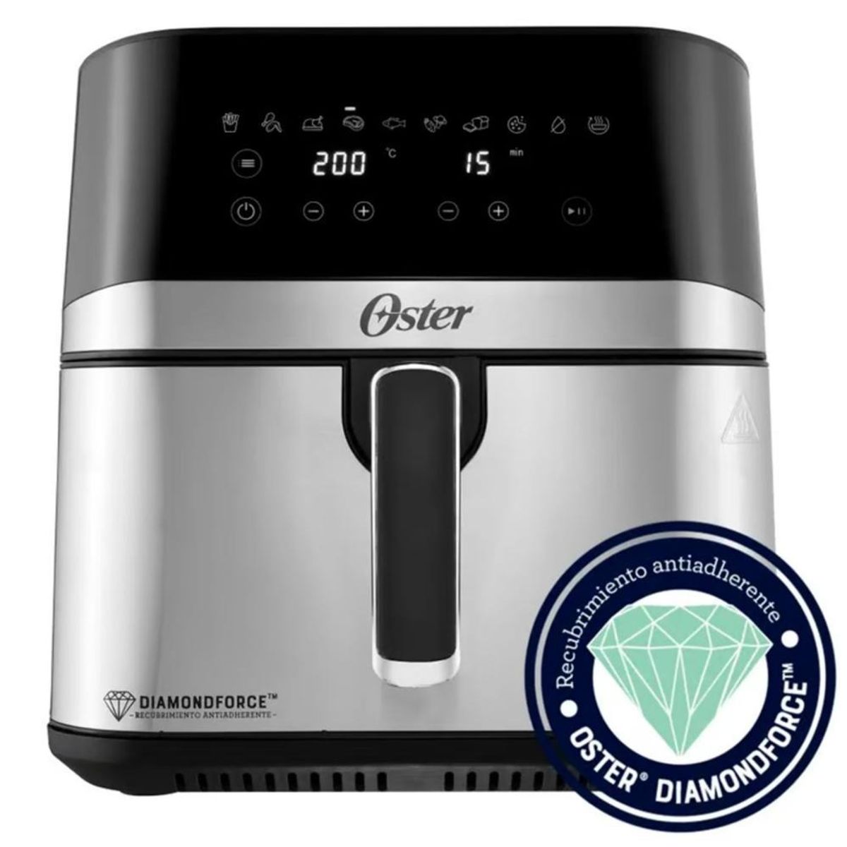 OSTER - Freidora de Aire de 7.5 Lt. Digital Oster 10 programas - CKSTAF75DSSDF