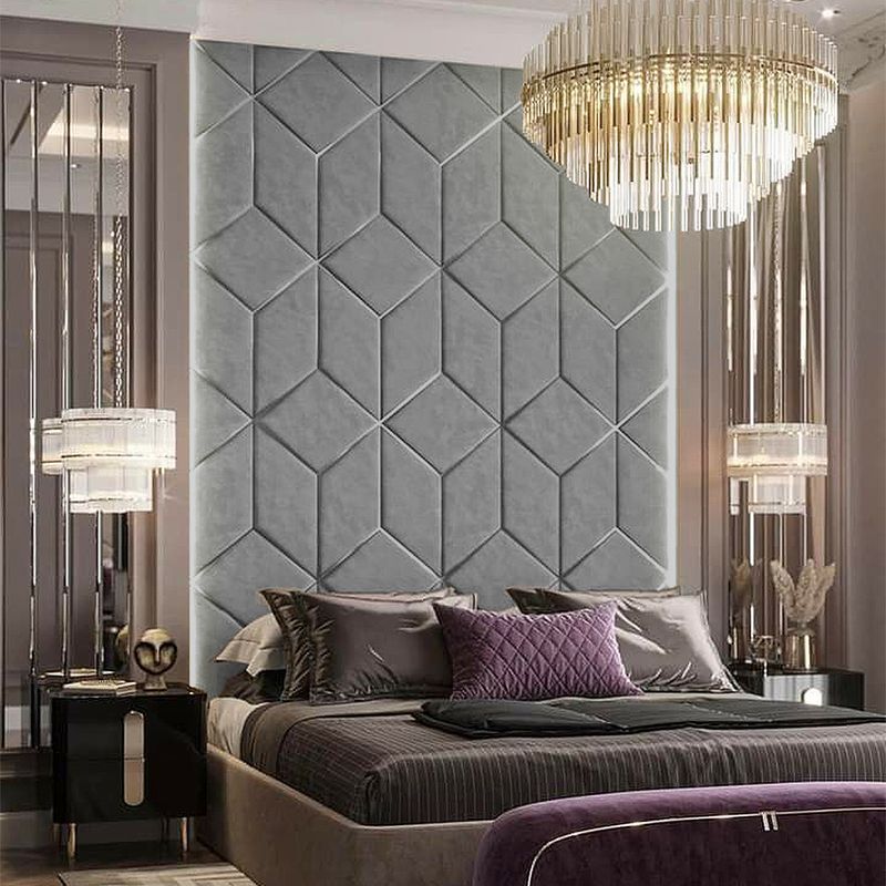 BARAKA HOME - Cabecera Fredericia Queen - Gris Claro