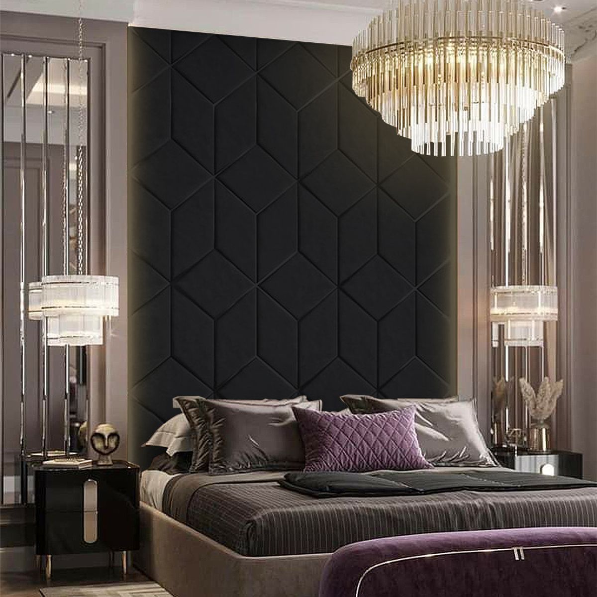 BARAKA HOME - Cabecera Fredericia King - Negro