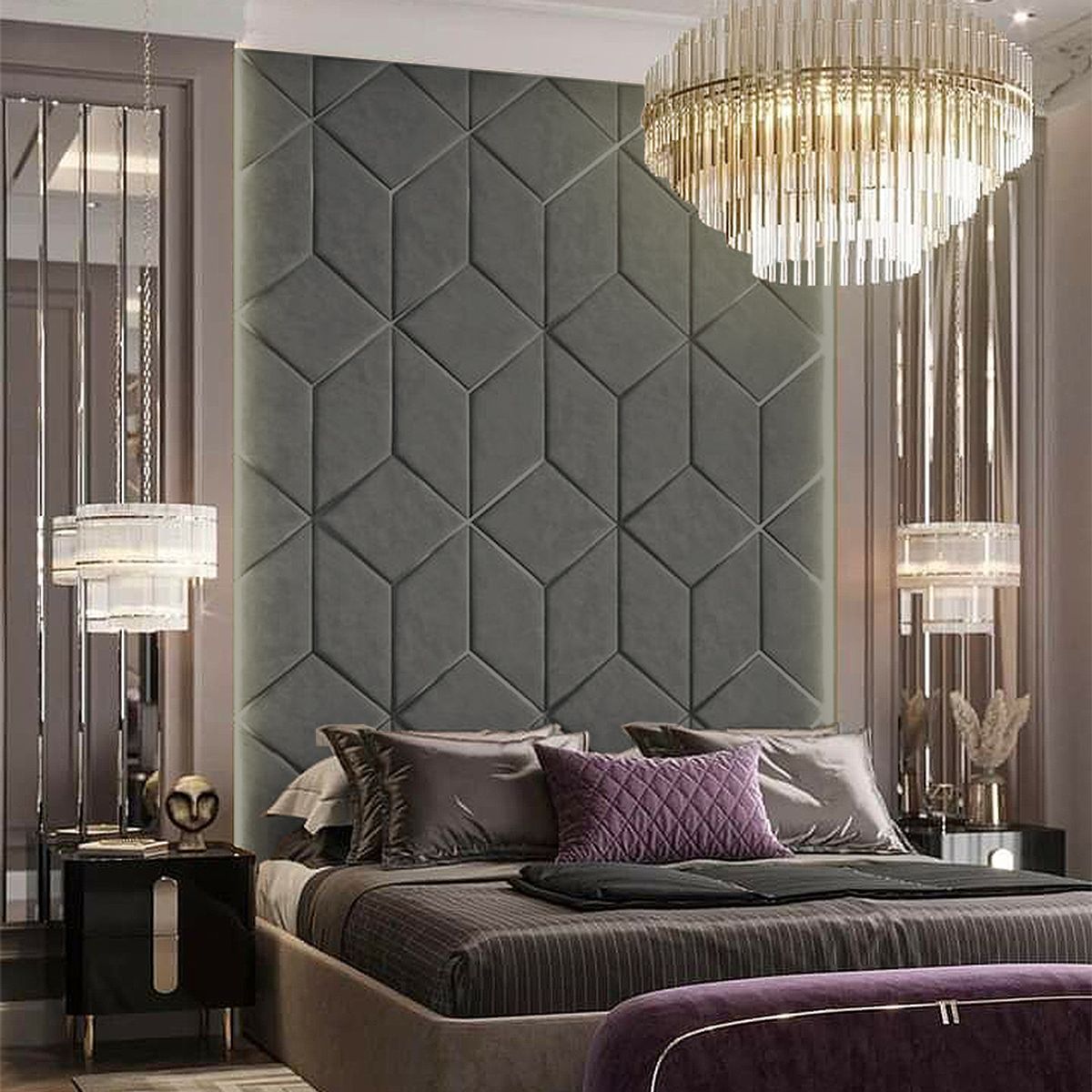 BARAKA HOME - Cabecera Fredericia Queen - Gris Oscuro