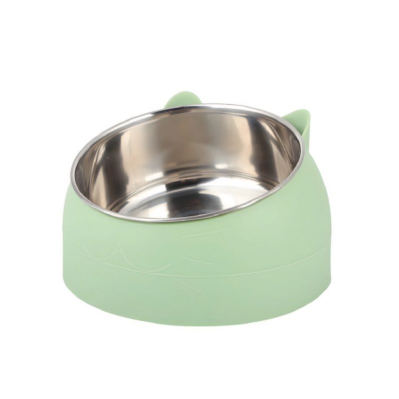 S&T - Plato Acero Inoxidable Para Mascotas Verde - Talla S