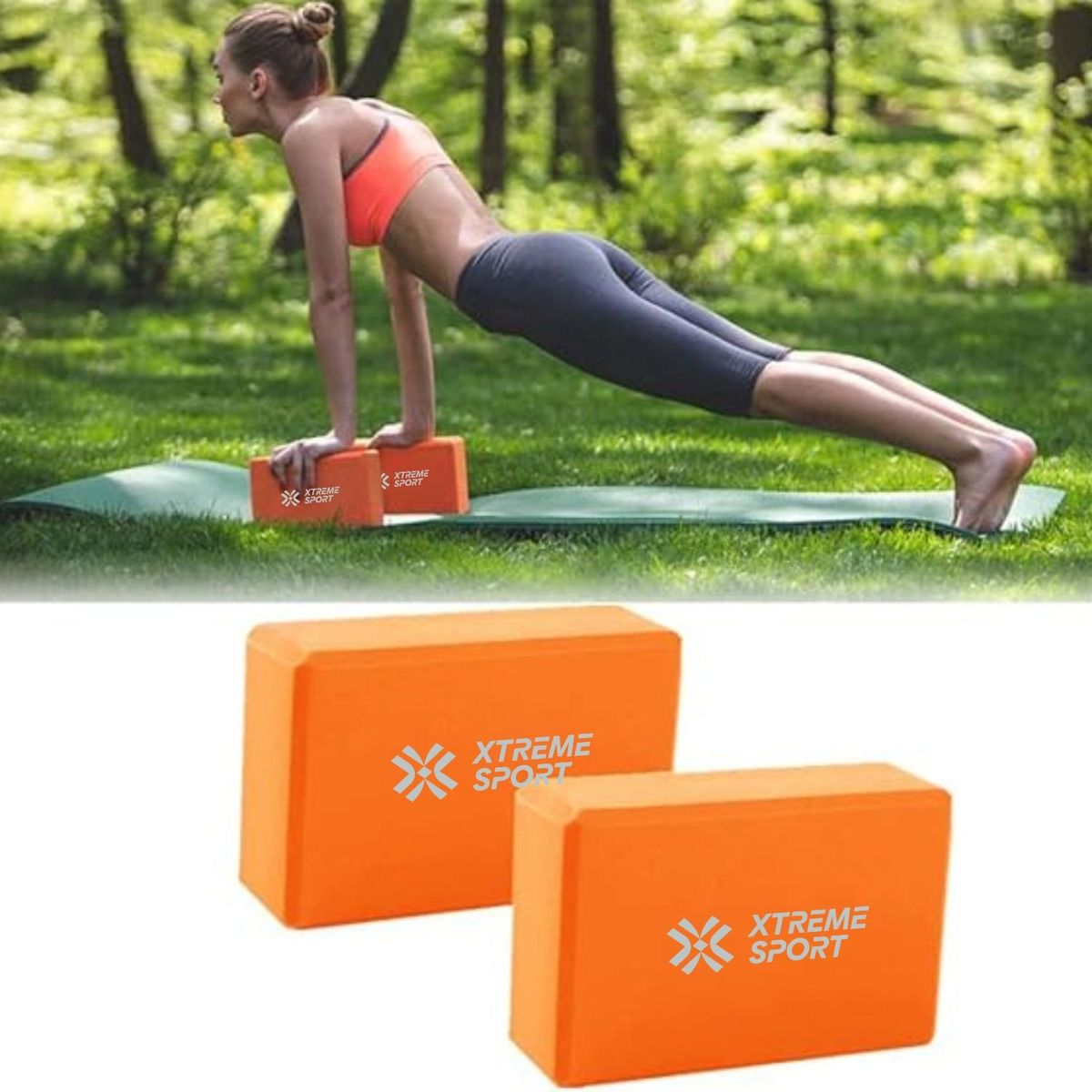 XTREME SPORT - Bloque Ladrillo de Yoga y Pilates de apoyo 2  Piezas